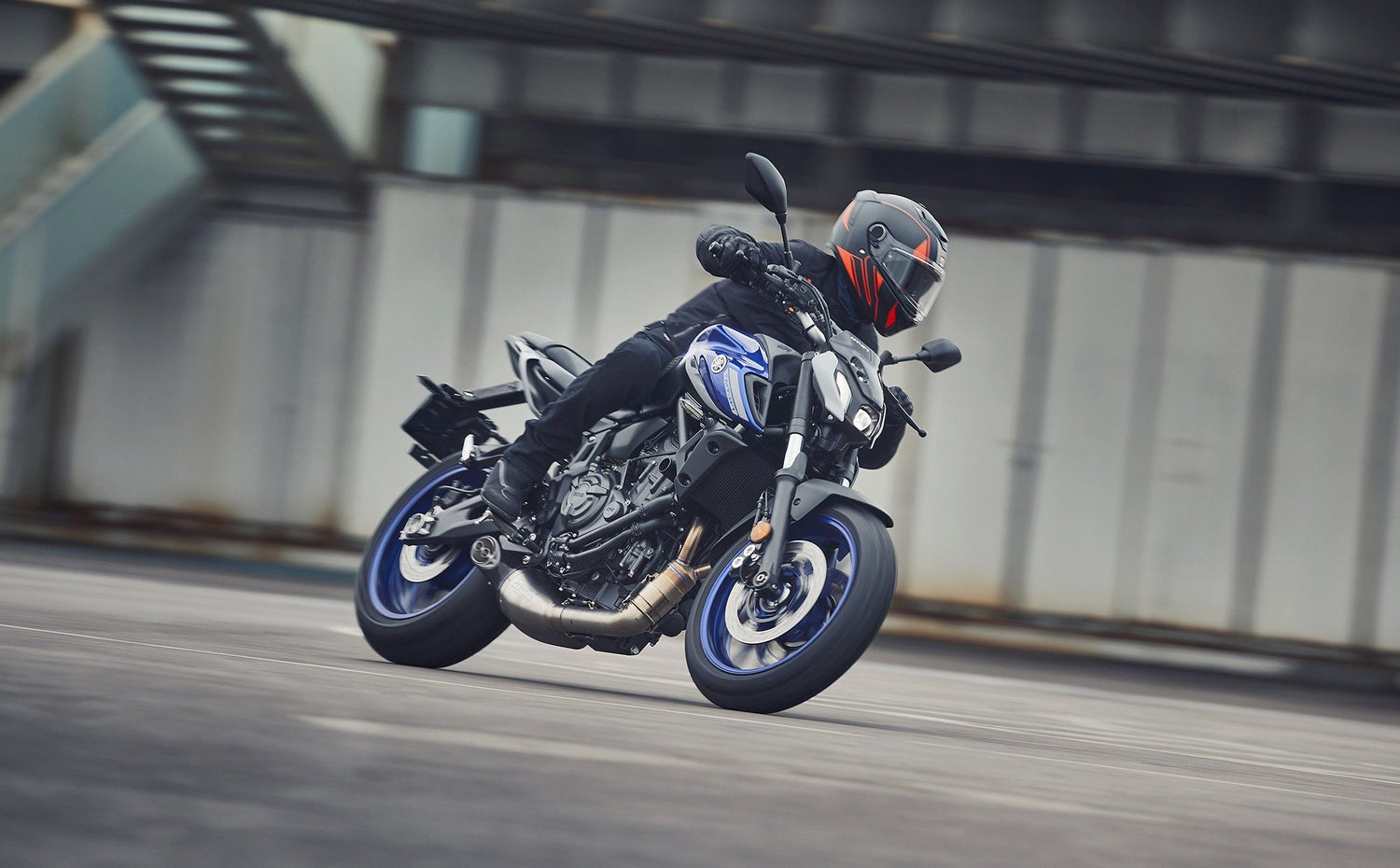 Yamaha MT-07 on track