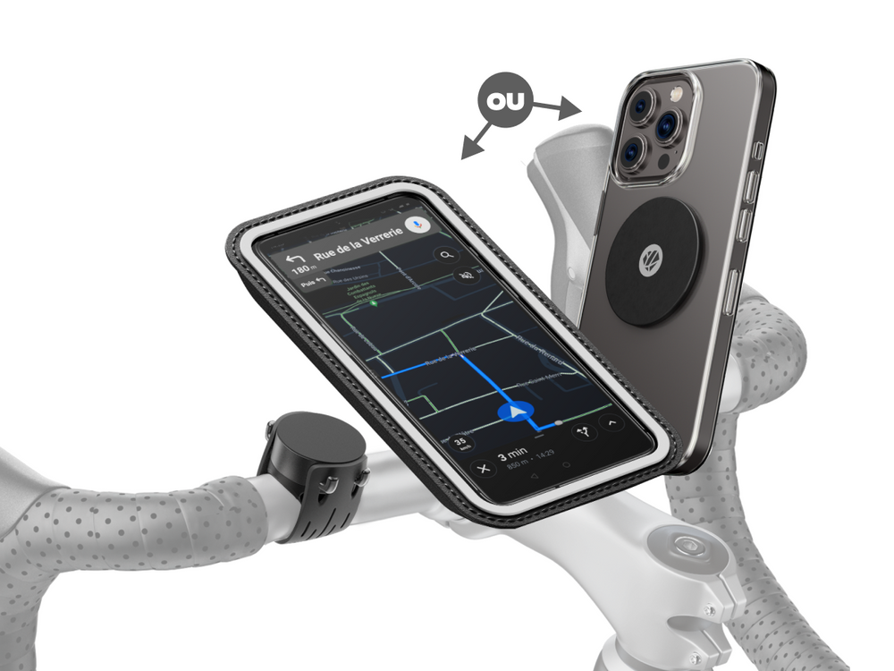 Shapeheart - Support téléphone pour guidon de vélo avec pochette magnétique  détachable – Shapeheart Store