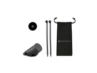 Support Shapeheart pour vélo Moustache - contenu de l'emballage. Présentation complète du pack incluant le support la plaque métal et les accessoires nécessaires à l’installation.