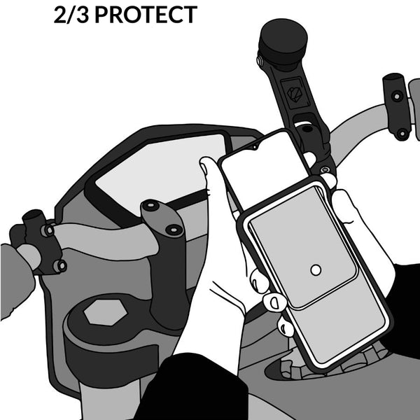 Support téléphone magnétique SHAPEHEART PRO BOOST pour guidon de moto -  Tech2Roo