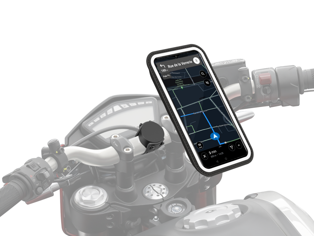 Shapeheart - Soporte magnético para teléfono con espejo de motocicleta Pro  | Soporte para teléfono para ciclomotor Soporte para teléfono inteligente 
