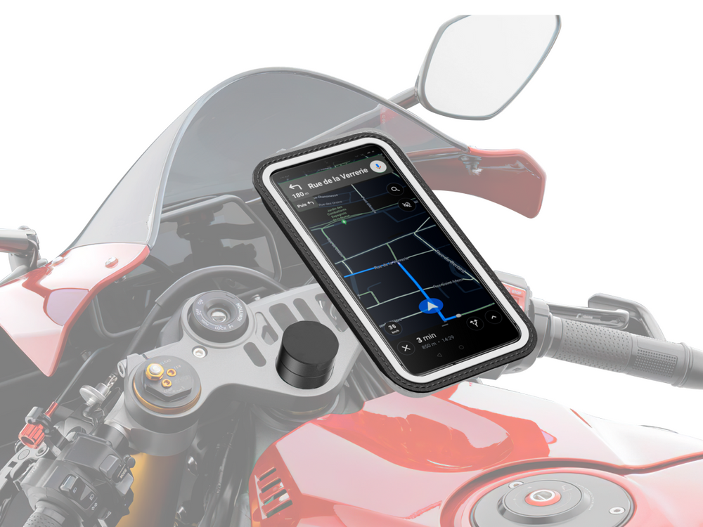 Shapeheart - Support de téléphone magnétique pour demi guidon de moto  sportive