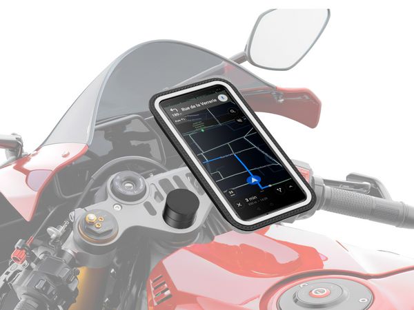 SHAPEHEART innovation française, Support telephone moto magnétique.  Antivibration, avec pochette imperméable détachable. Porte téléphone moto,  scooter, guidon et rétroviseur, accessoire moto universel en destockage et  reconditionné chez DealBurn