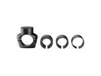 Base du support PRO BOOST et ses différents adaptateurs, compatible guidons de 22 à 32 mm de diamètre