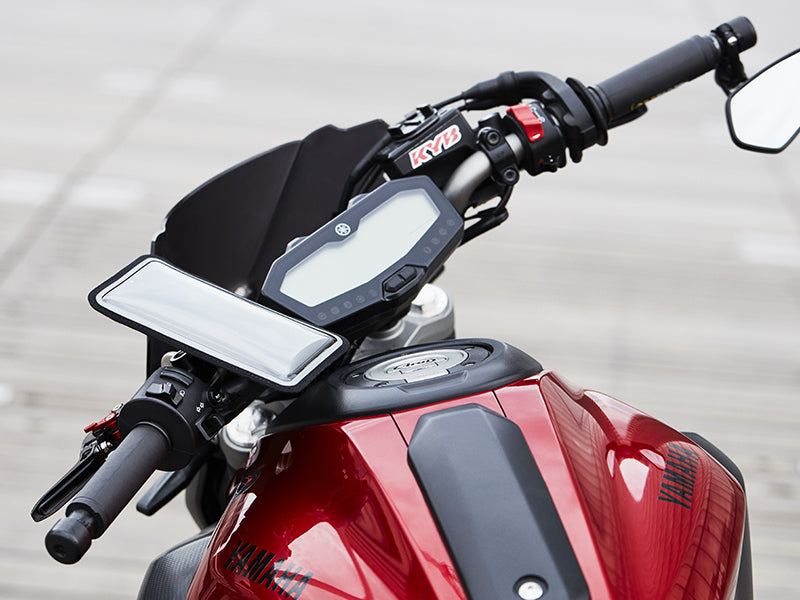 Shapeheart smartphone magnetic mount for motorcycle handlebars