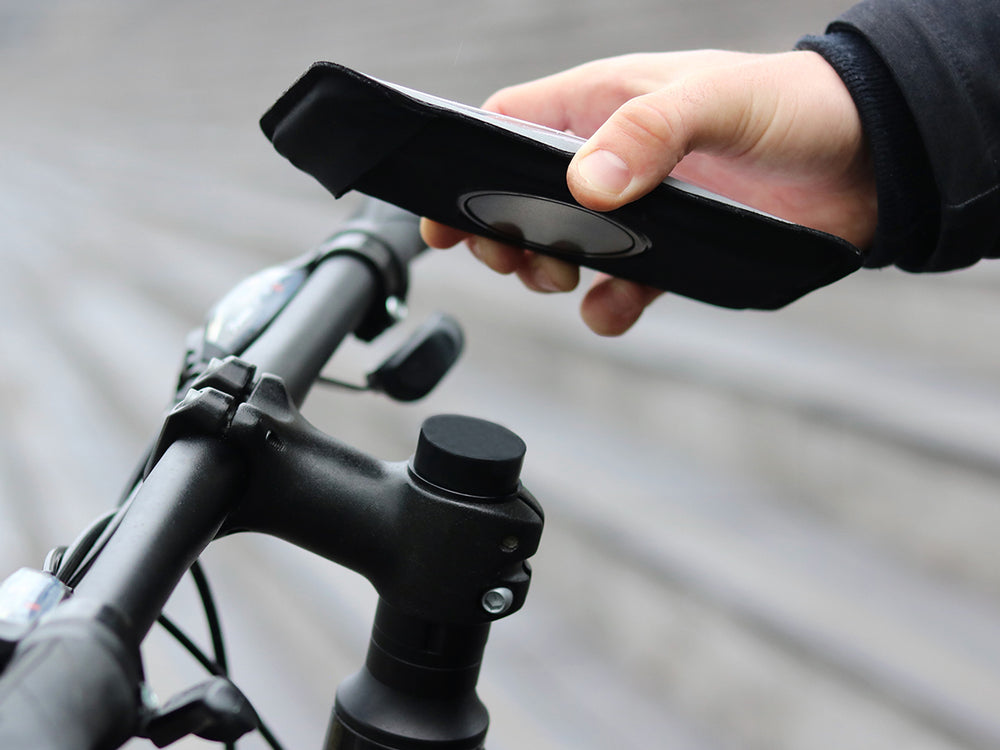 Portatelefono magnetico per forcella da bicicletta T compatibile con le stelle della serie sterzo M6 (1"1/8) da 28 a 32 mm di diametro